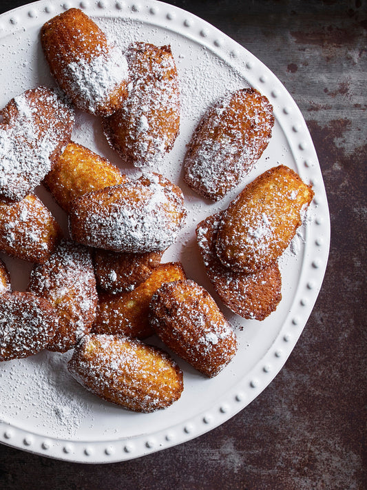 Orange and ginger madeleines