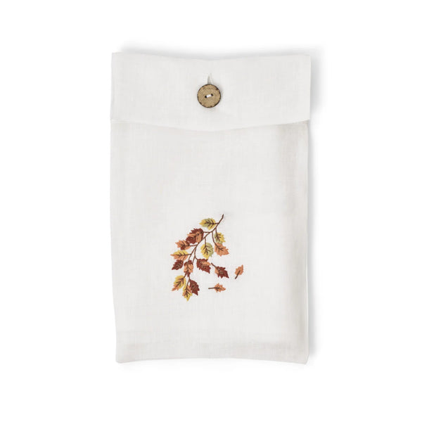 Autumn Falling Leaf Embroidered Napkin, Set of 4