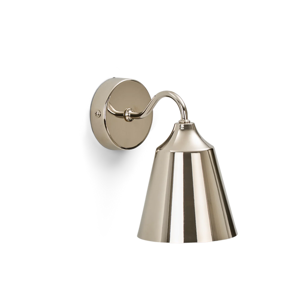 Belgrave nickel downlight wall light on white background