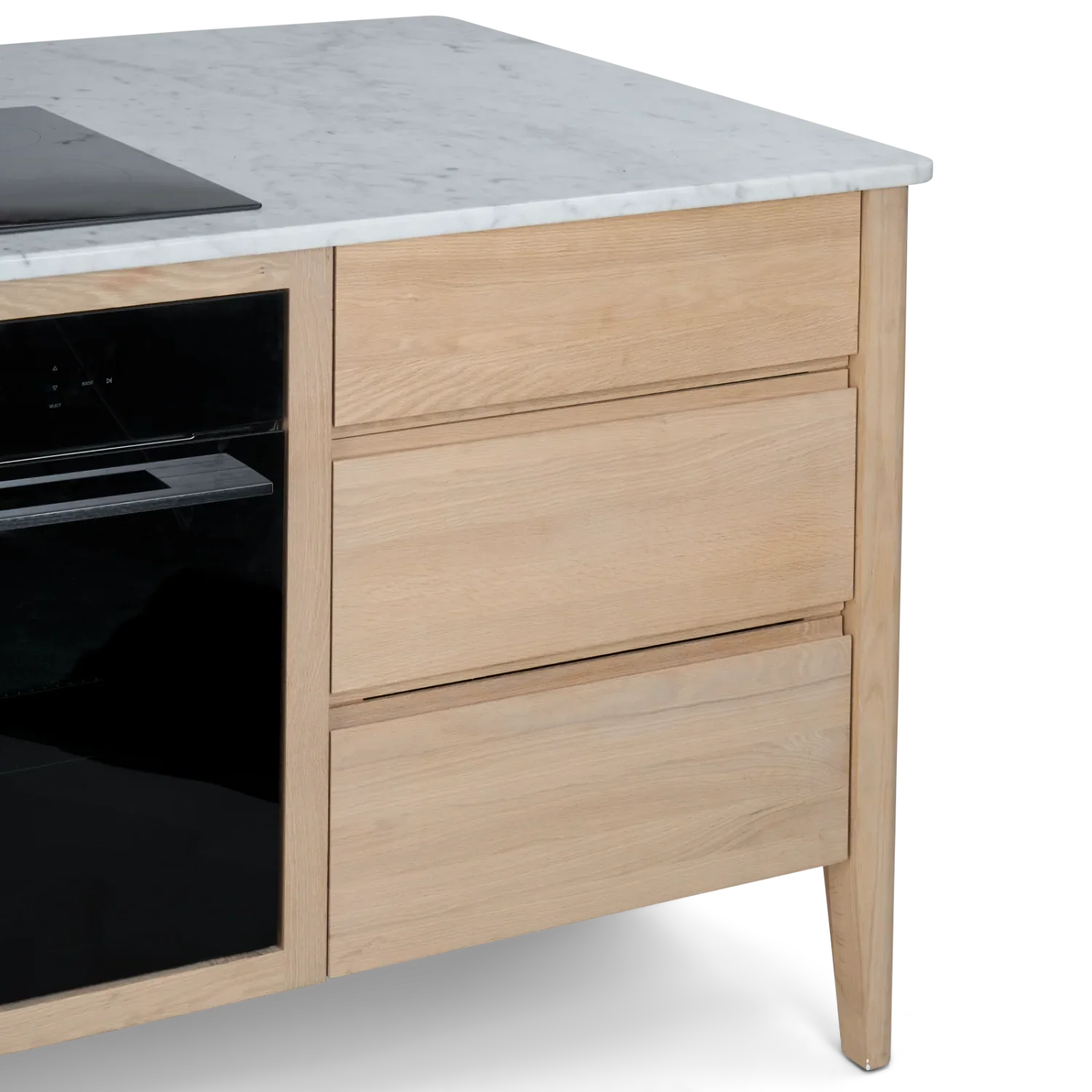 Neptune Kitchen_Kitchen furniture_Kitchen free standing default Borough Freestanding Oak Cooking Island with Marble Top