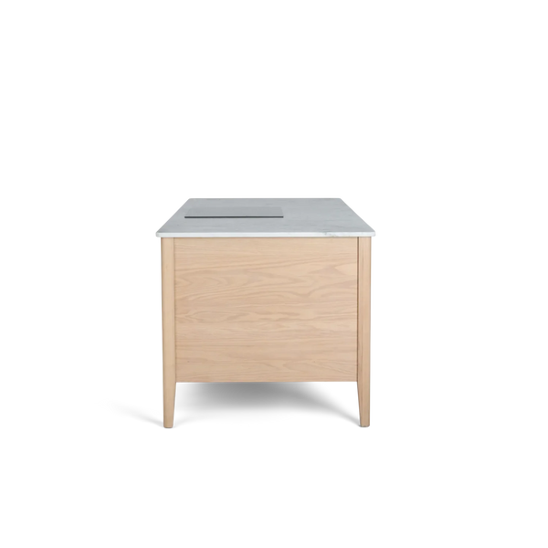 Neptune Kitchen_Kitchen furniture_Kitchen free standing default Borough Freestanding Oak Cooking Island with Marble Top