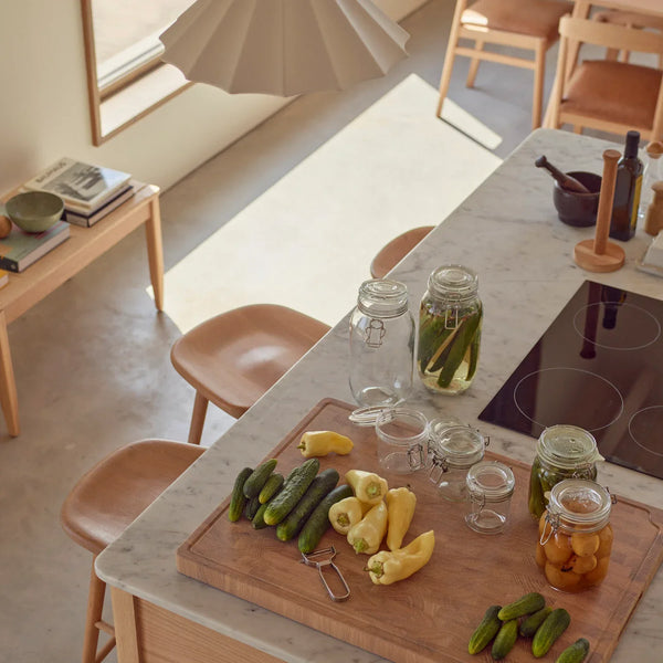 Neptune Kitchen_Kitchen furniture_Kitchen free standing default Borough Freestanding Oak Cooking Island with Marble Top