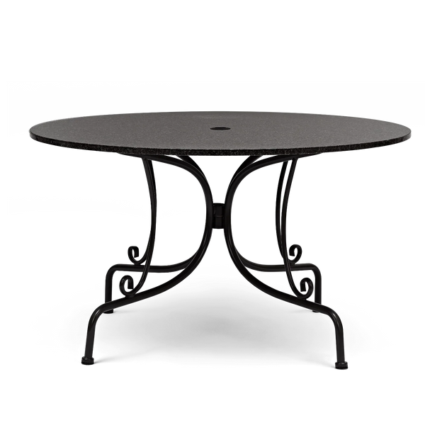 Neptune Seasonal_Garden_Outdoor dining tables default Boscombe 6 Seater Round Metal Garden Dining Table with Granite Top