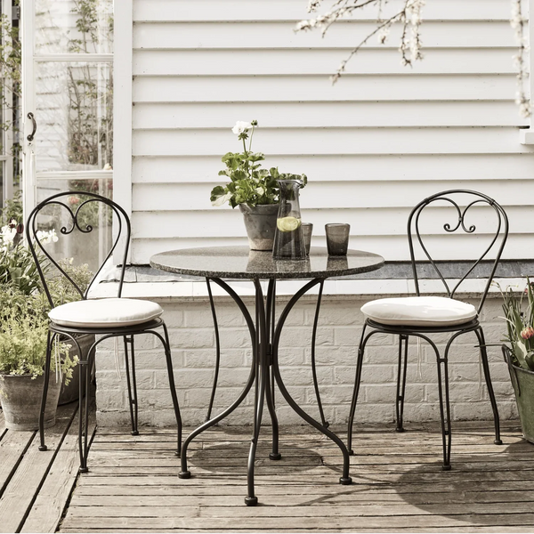 Neptune Seasonal_Garden_Outdoor sofas and relaxed chairs default Boscombe 2 Seater Metal Bistro Set with Granite Top