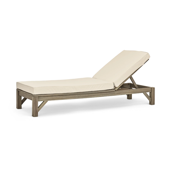 Neptune Seasonal_Garden_Outdoor loungers Harmondsworth Teak Sun Lounger with Cushion