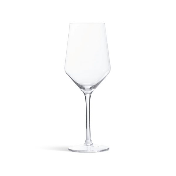 Hoxton stemmed white wine glass on white background