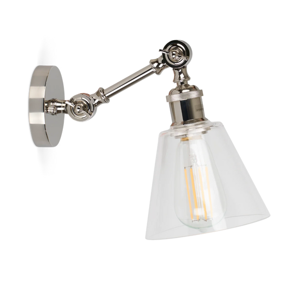 Neptune Accessories_Lighting_Wall lights default Keats Glass Shade Wall Light, Nickel