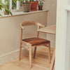 Neptune Furniture_Living & dining furniture_Dining & bar stools default Renewed Borough Oak Dining Chair, Tan Leather