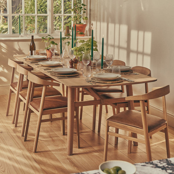 Neptune Tables Borough 8 Seater Rectangular Dining Table, Natural Oak