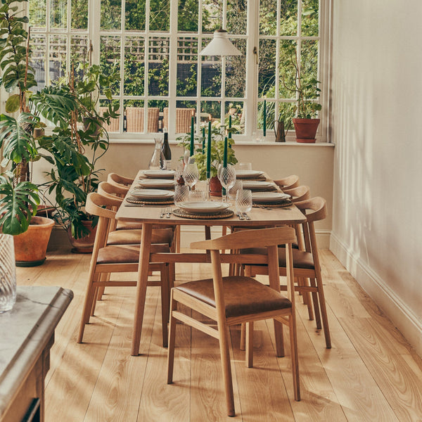 Neptune Tables Borough 8 Seater Rectangular Dining Table, Natural Oak