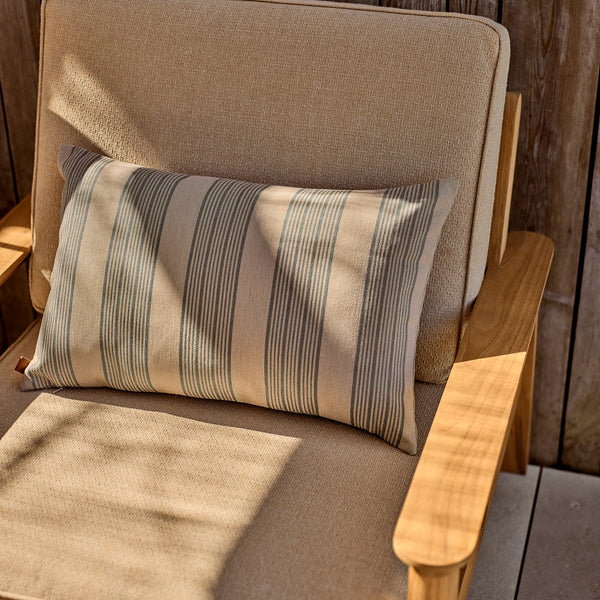 Neptune Cushions Wide Stripe Outdoor Bolster Cushion, Blue