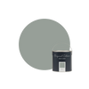 A navy blue paint can labeled 'Original Colours NEPTUNE' with a small swatch window, placed in front of a large muted sage green color circle on a white background.