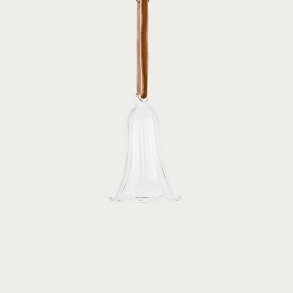 Neptune Seasonal_Christmas_Christmas tree decorations default Amara Glass Bell Hanging Decoration, Taupe