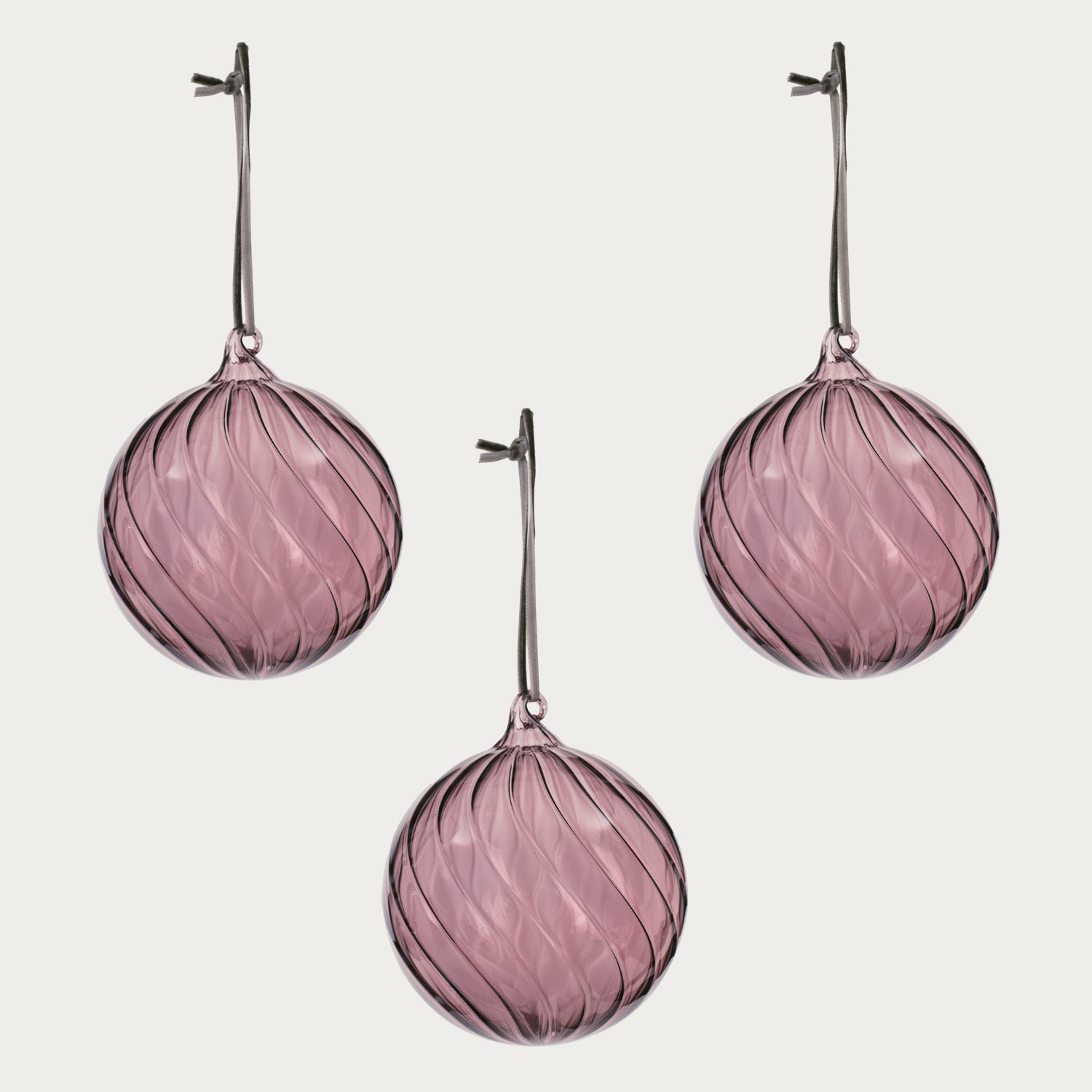 Neptune Seasonal_Christmas_Christmas tree decorations default Avery Large Glass Bauble, Rose - Set of 3