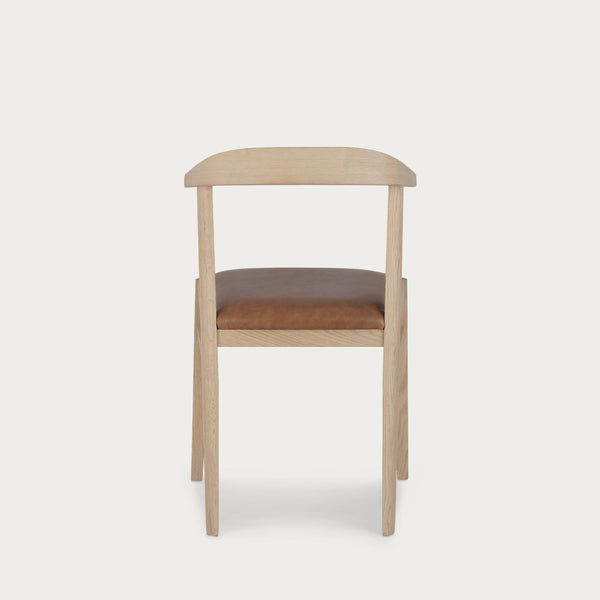 Neptune Furniture_Living & dining furniture_Dining & bar stools default Renewed Borough Oak Dining Chair, Tan Leather