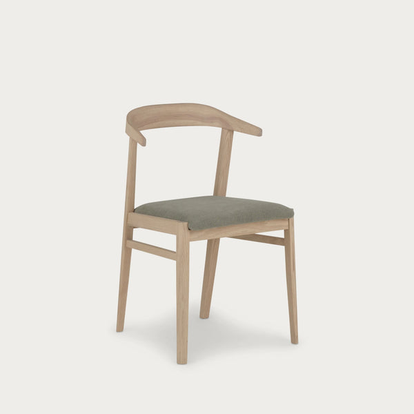 Neptune Chairs Borough Oak Dining Chair, Signature Linen Moss