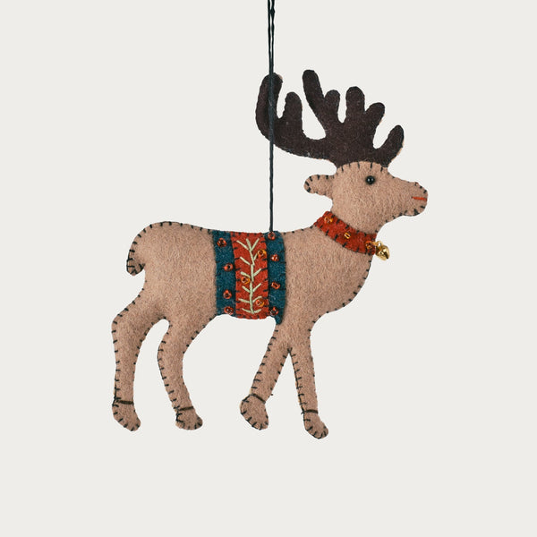 Neptune Seasonal_Christmas_Christmas tree decorations default Haydon Felt Reindeer Bauble Hanging Decoration