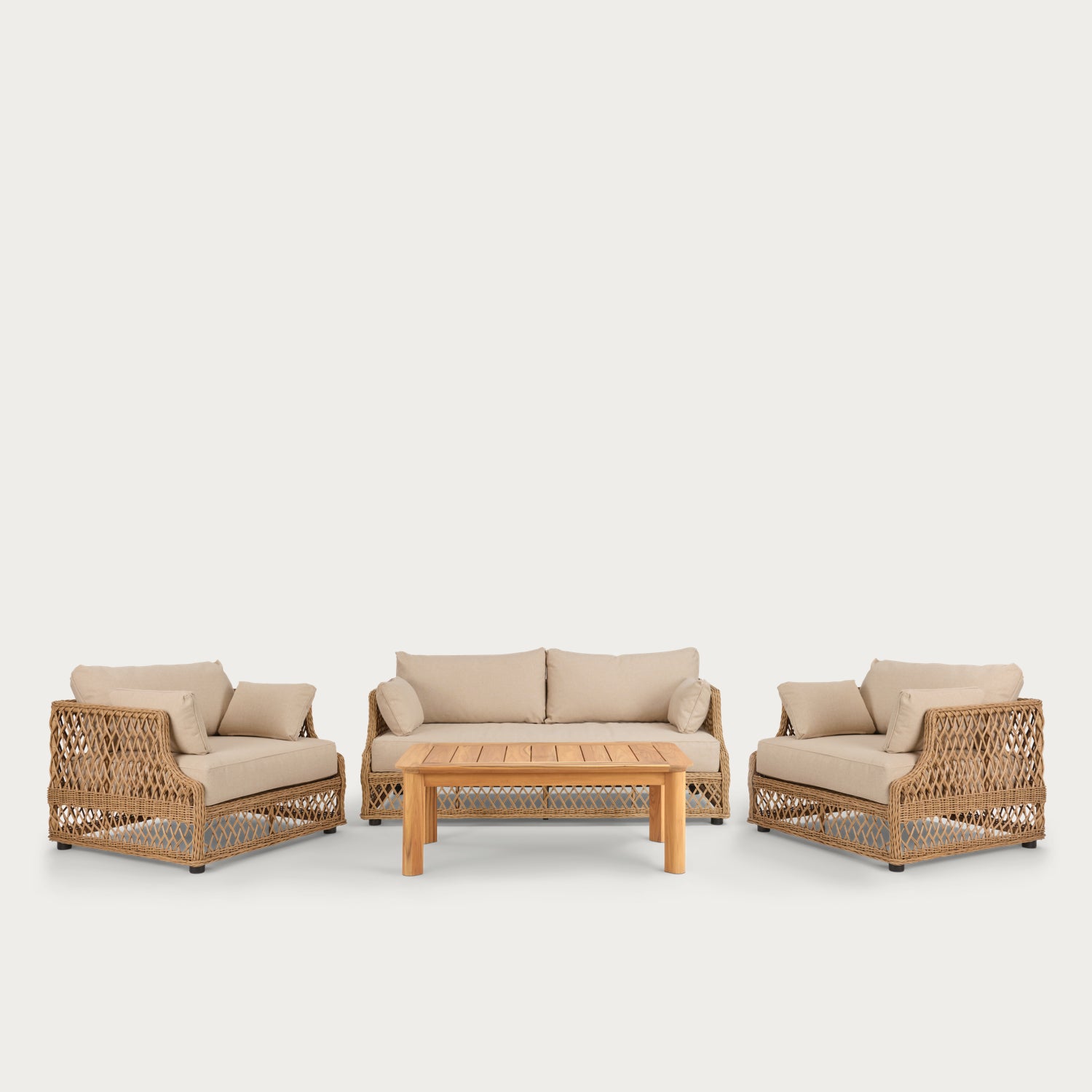 Neptune Garden Sets Longmeadow Garden Sofa, Armchairs & Kew Coffee Table Set
