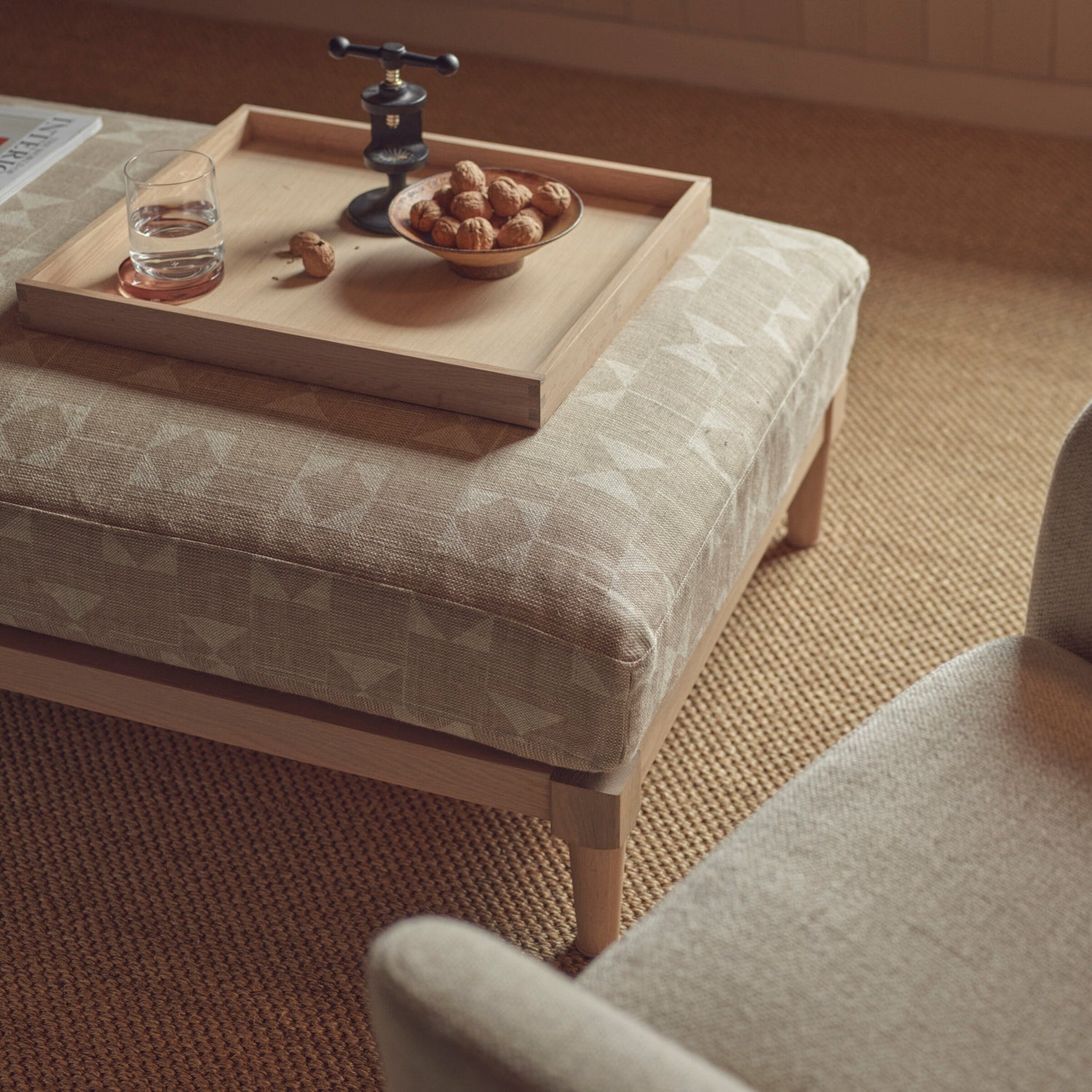 Neptune Furniture_Upholstery_Foot stools default Ophelia Small Footstool, Natural Flag