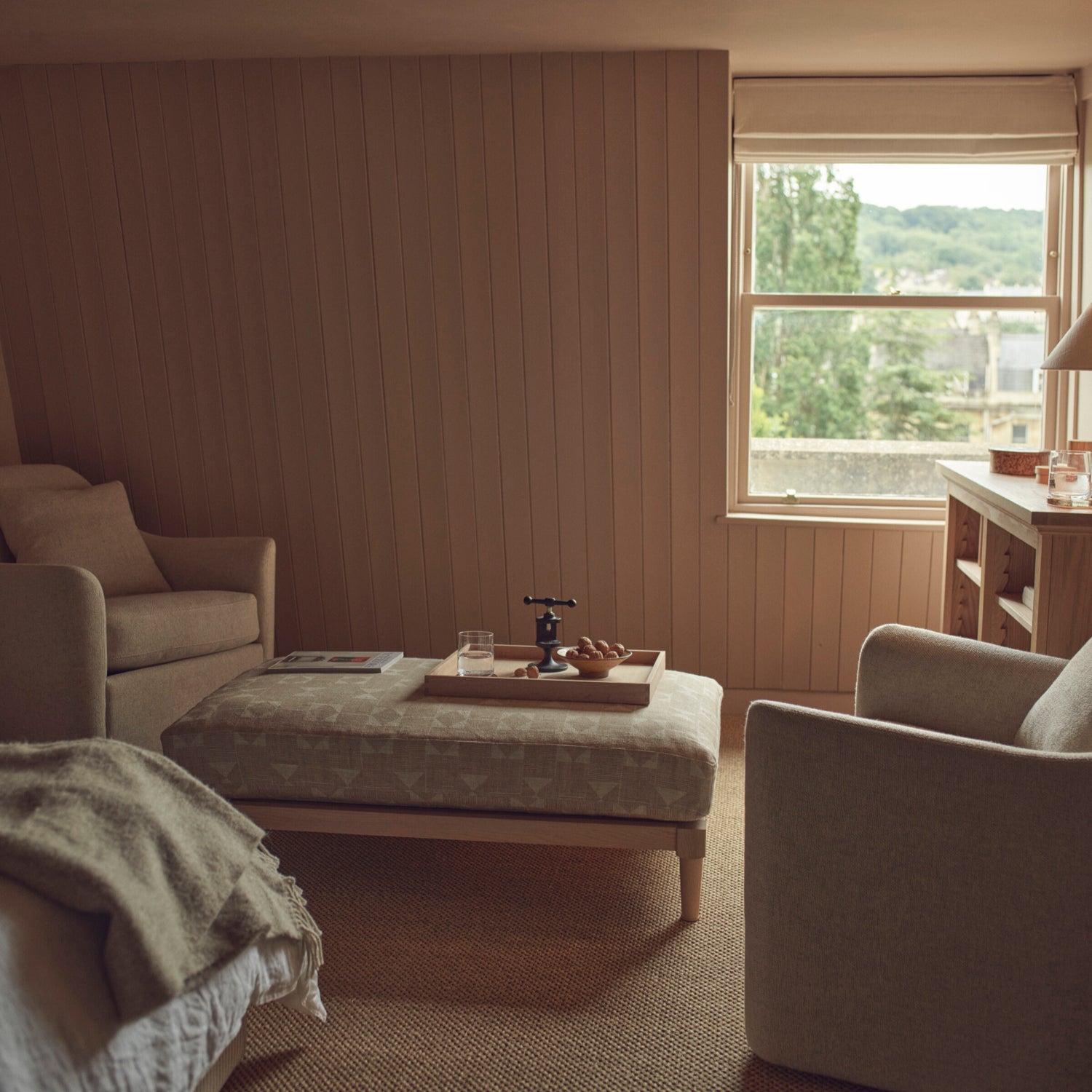 Neptune Furniture_Upholstery_Foot stools default Ophelia Small Footstool, Natural Flag