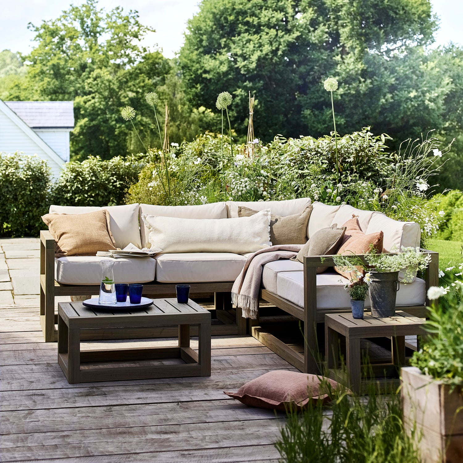 Neptune Sofas Mid Section Pembrey Modular Teak Garden Sofa