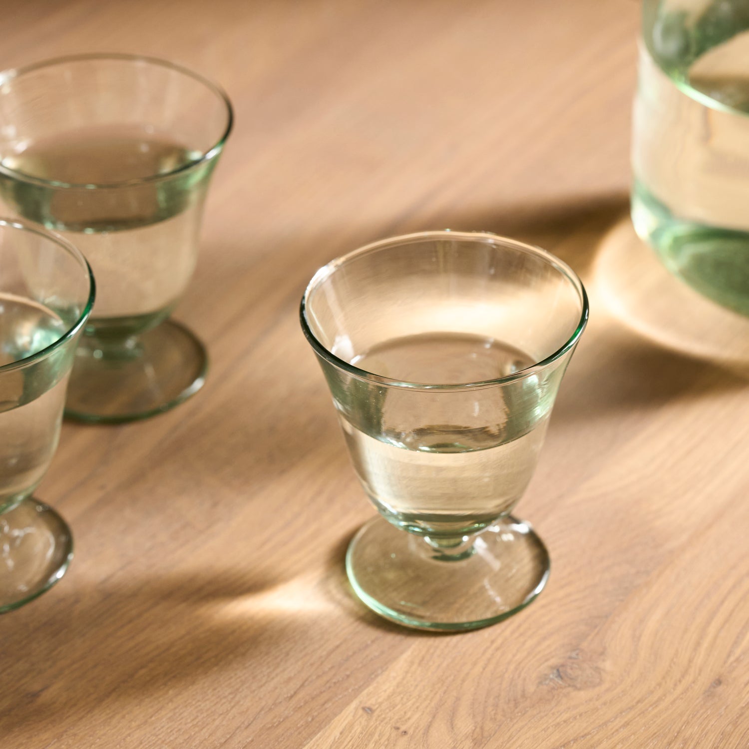 Neptune Glassware Primrose Green Bistro Glass, Set of 4