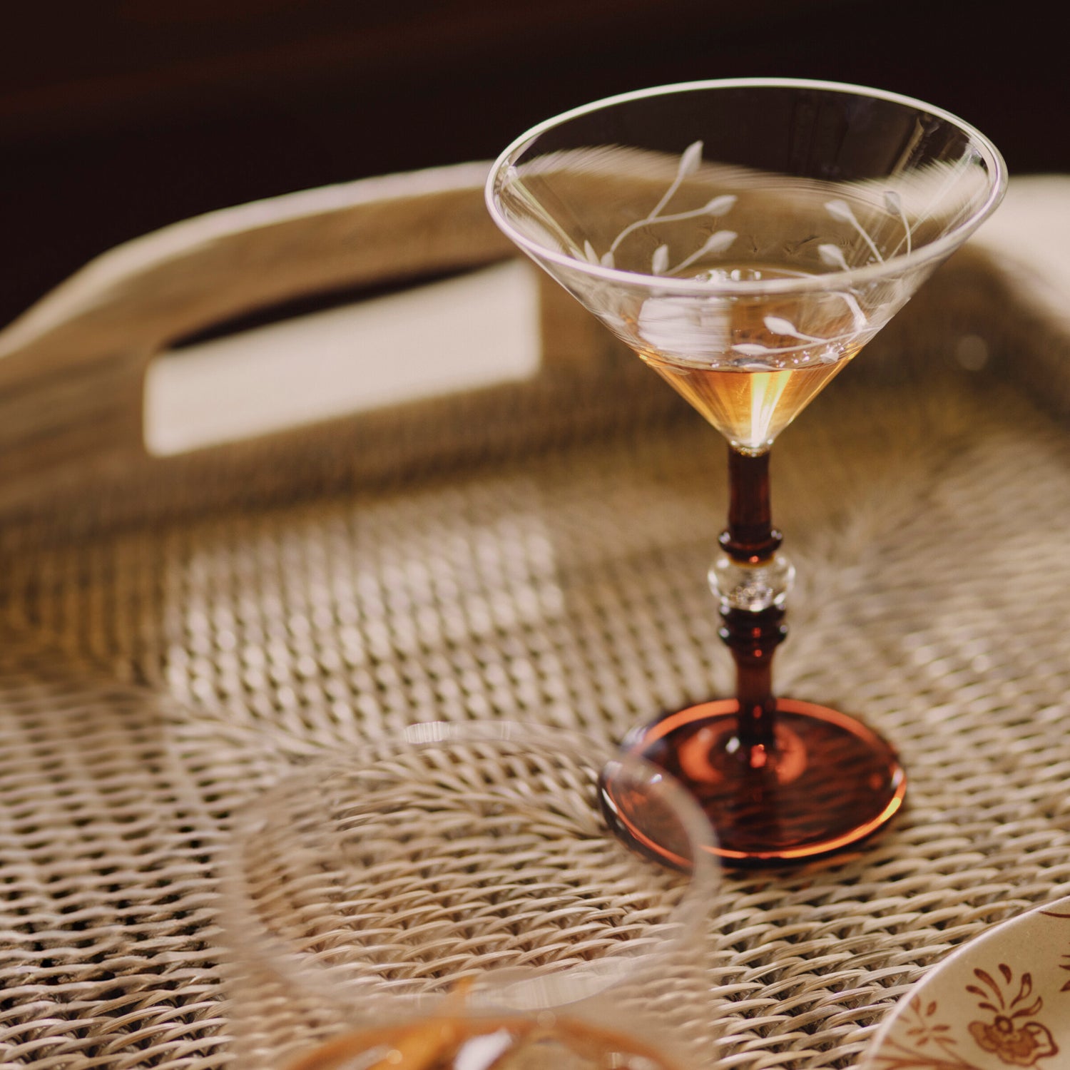 Neptune Accessories_Tabletop_Glassware default Thurloe Amber Coup Glasses, Set of 2