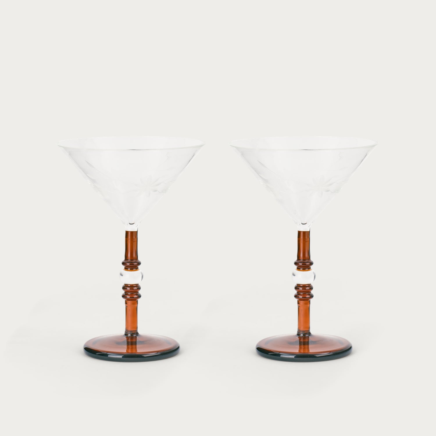Neptune Accessories_Tabletop_Glassware default Thurloe Amber Coup Glasses, Set of 2