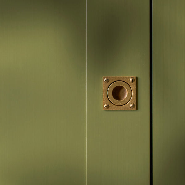 Neptune Furniture_Hardware_Handles & hardware Flattened Brass Tavener Porthole Handle, Set of 2