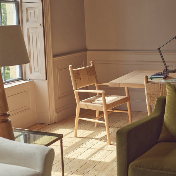 Neptune Furniture_Living & dining furniture_Dining & bar stools default Renewed Tilbury Oak & Rattan Carver Chair