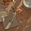 Yuletide Bow Embroidered Napkins, Green - Set of 4