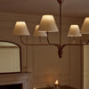 Regency six lamp large pendant light in brass