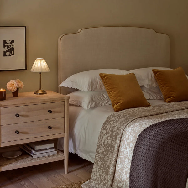 Amelie King Size Headboard, Signature Linen Calico