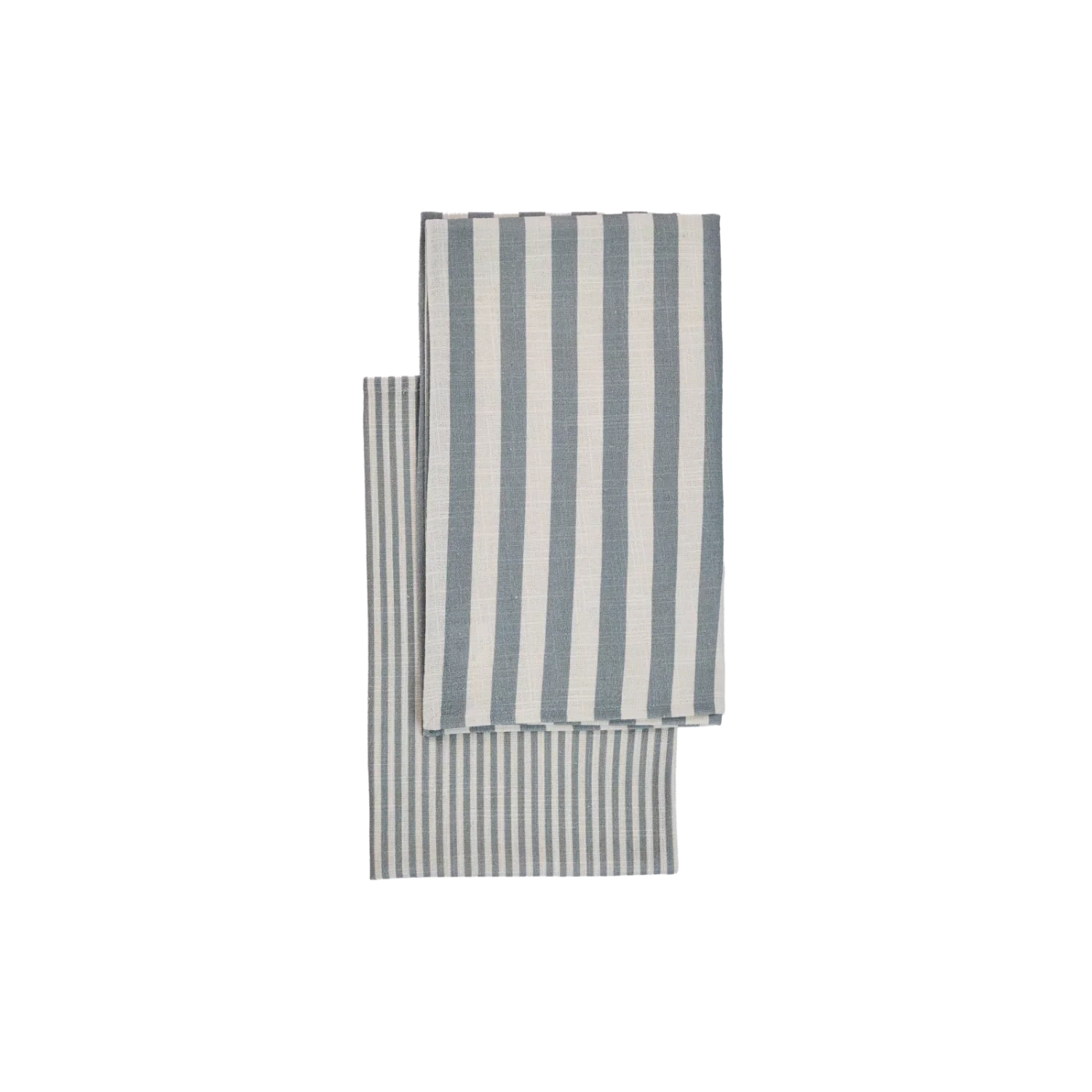 Neptune Accessories_Tabletop_Table linens default Aster Blue Striped Tea Towels, Set of 2