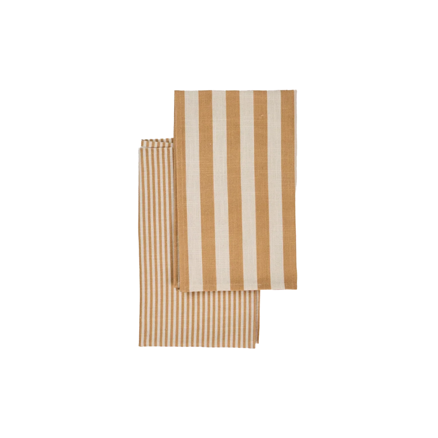 Neptune Accessories_Tabletop_Table linens default Aster Saffron Striped Tea Towels, Set of 2