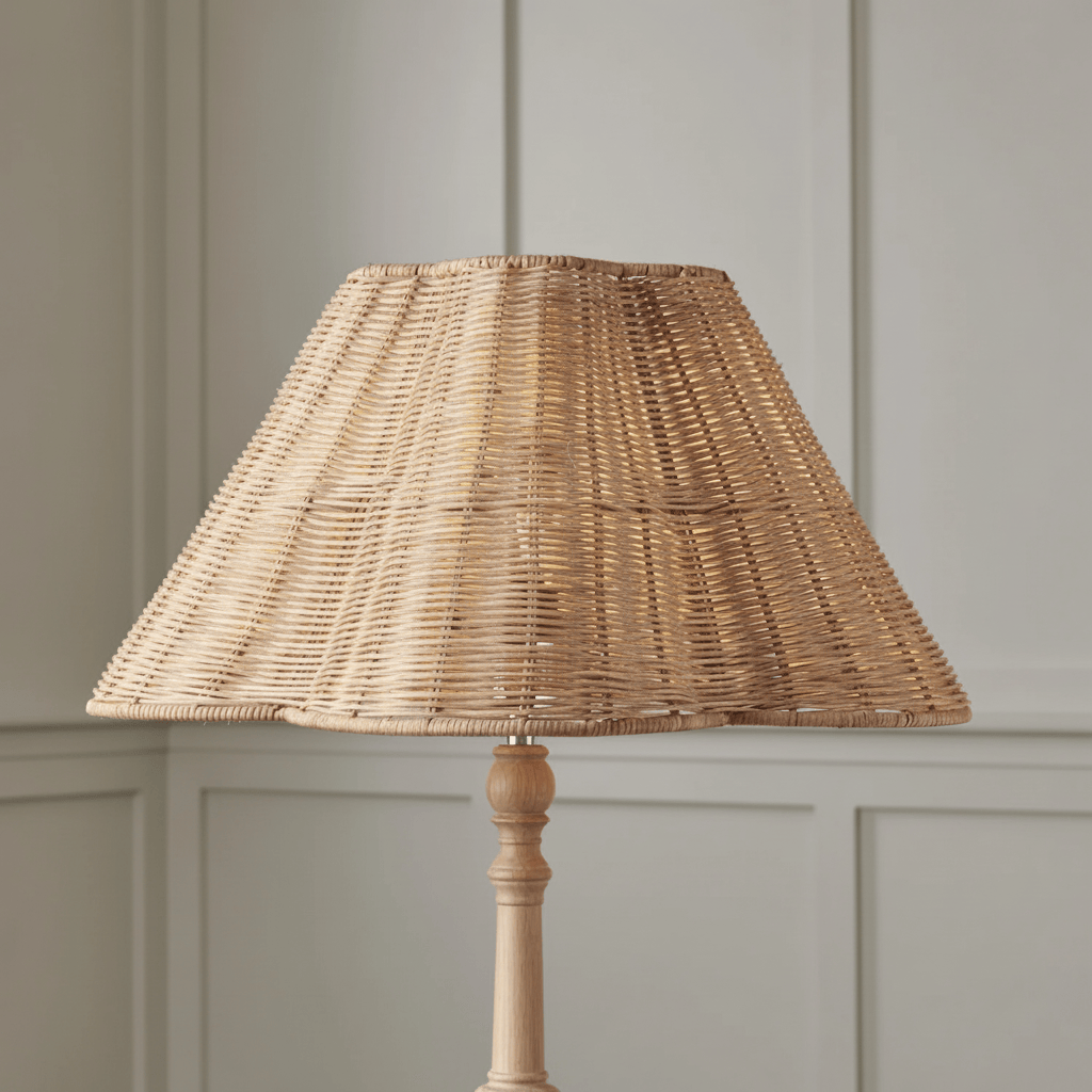 Neptune Accessories_Lighting_Lighting accessories Athena Rattan Scallop Tapered Lampshade