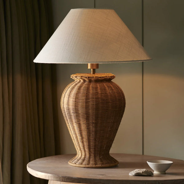 Neptune Accessories_Lighting_Table lamps Oliver 22" Warm White Athena Large Rattan Table Lamp