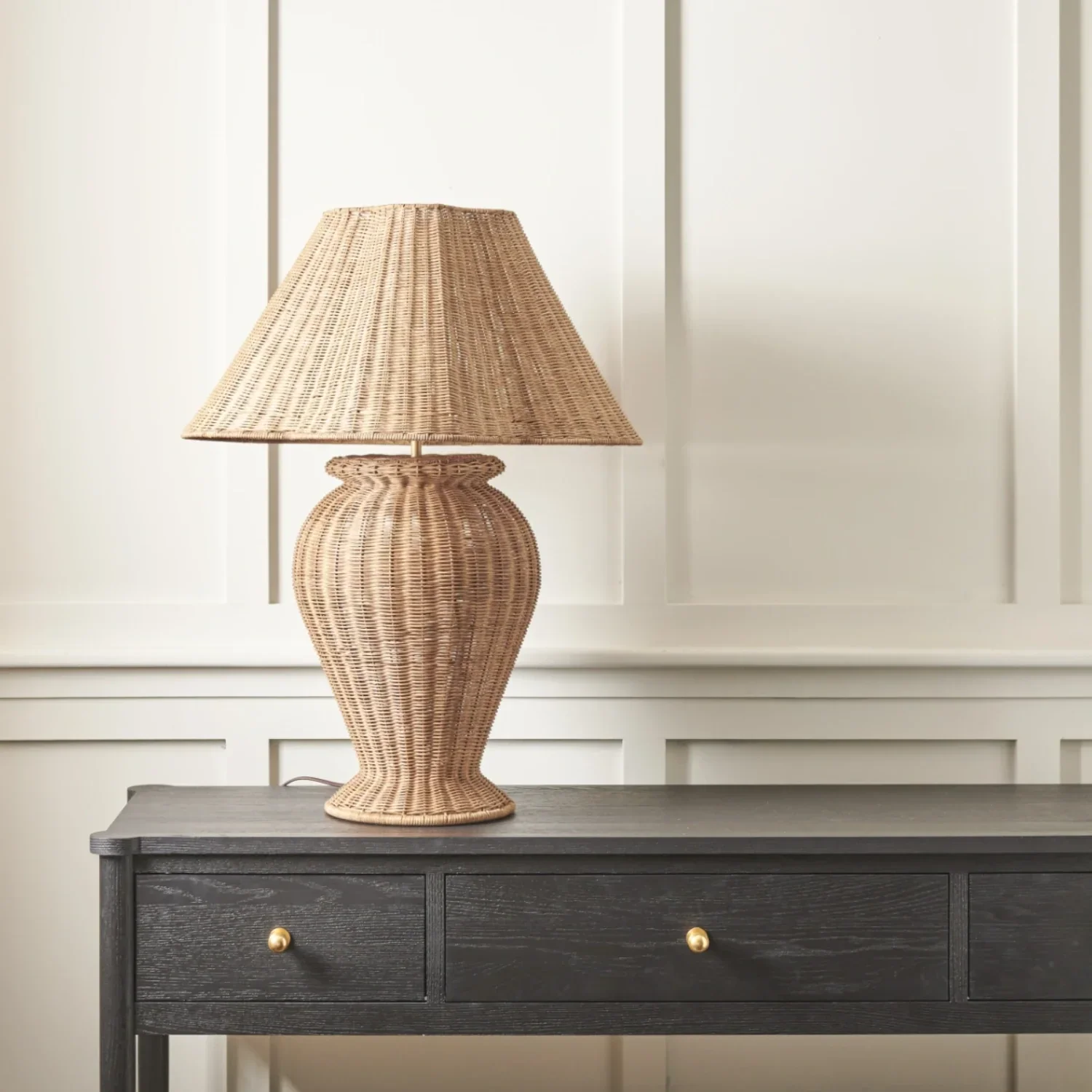 Neptune Accessories_Lighting_Table lamps Athena Large Rattan Table Lamp