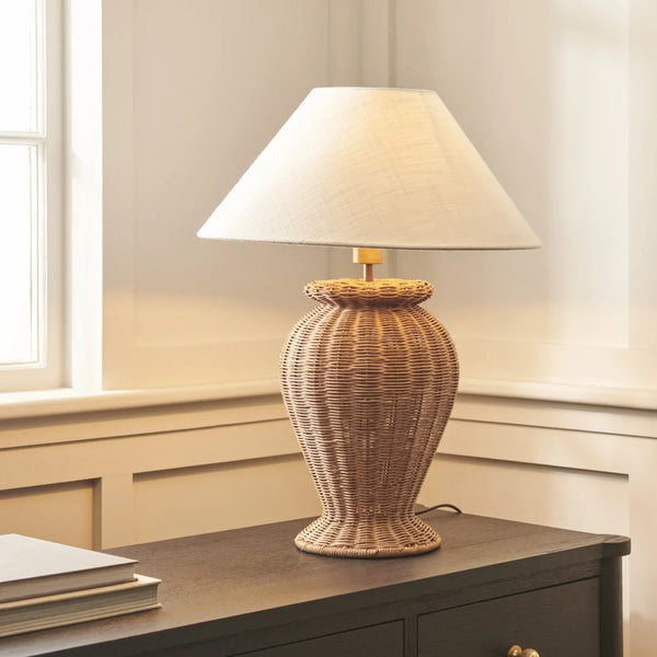Neptune Accessories_Lighting_Table lamps Oliver 18" Warm White Athena Medium Rattan Table Lamp