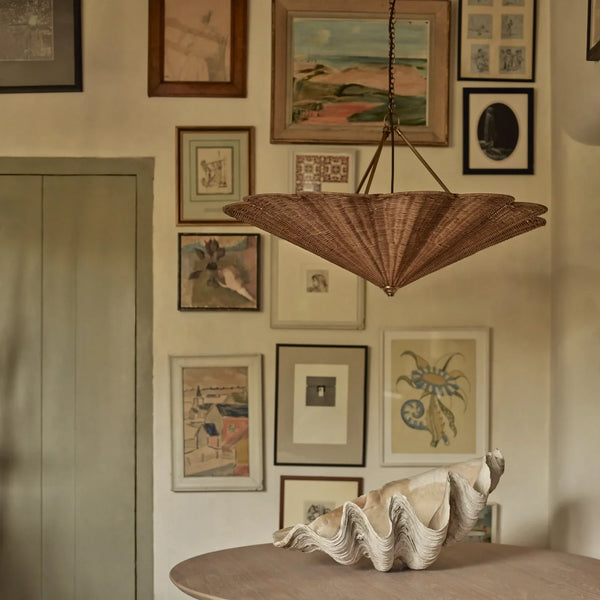 Neptune Accessories_Lighting_Pendants default Athena Rattan Pendant Uplighter