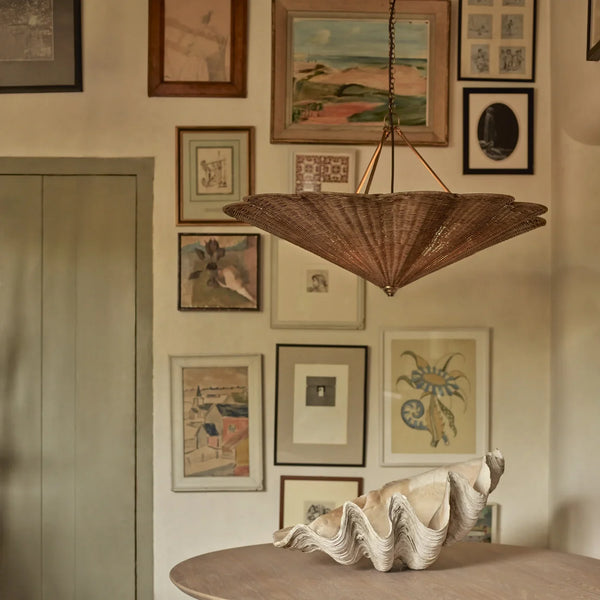 Neptune Accessories_Lighting_Pendants default Athena Rattan Pendant Uplighter