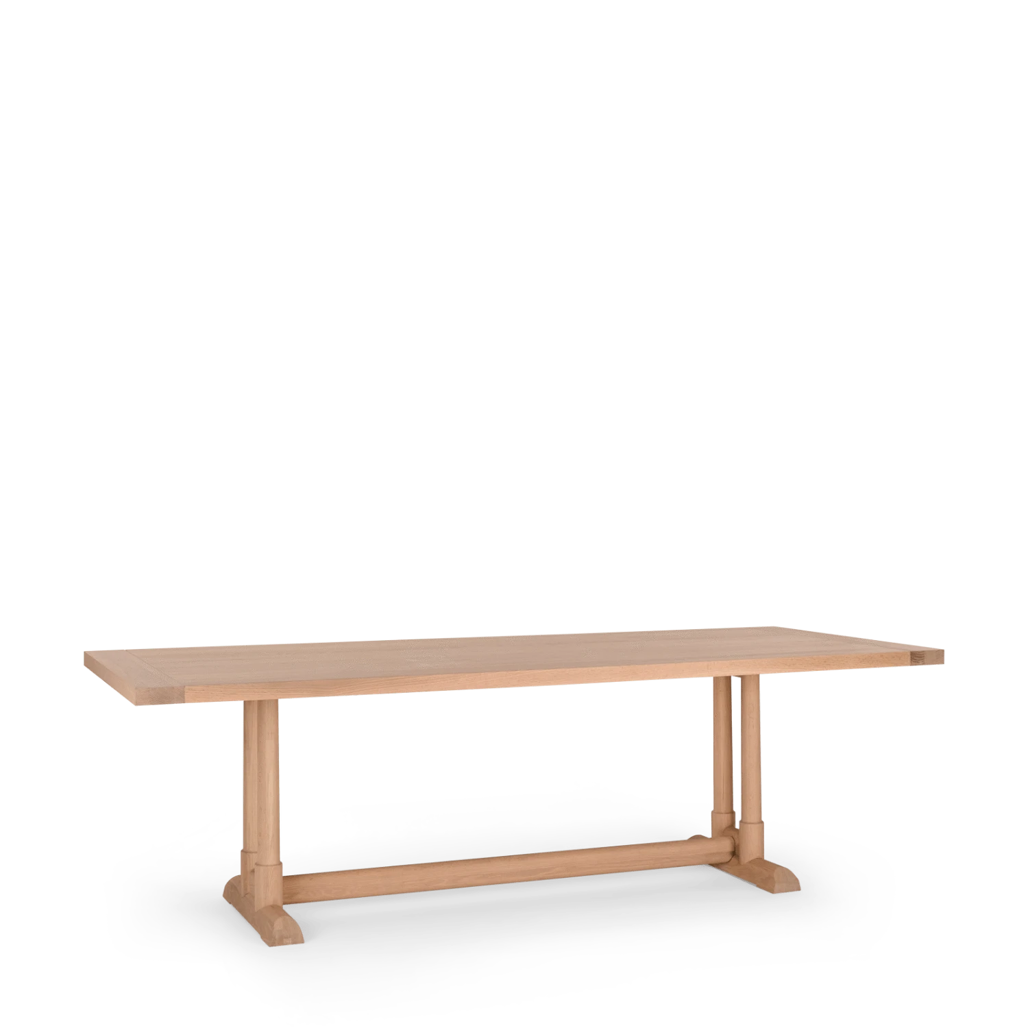 Neptune Battersea 8 Seater Oak Dining Table 3/4 view
