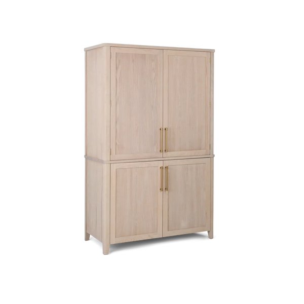 Neptune Kitchen_Kitchen furniture_Kitchen free standing default Borough Freestanding Oak Double Kitchen Larder with Marble insert