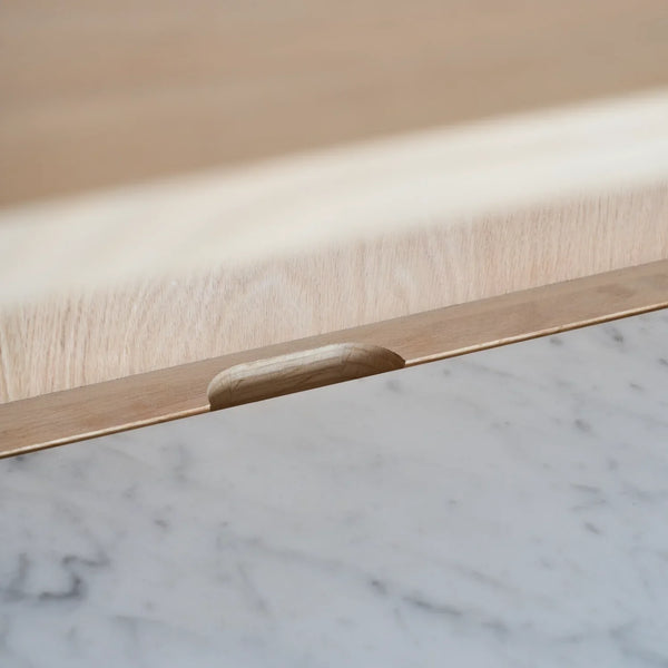 Neptune Kitchen_Kitchen furniture_Kitchen free standing default Borough Freestanding Oak Double Kitchen Larder with Marble insert