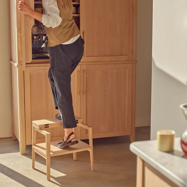Neptune Furniture_Kitchen furniture_Kitchen other default Borough Oak Folding Step Stool
