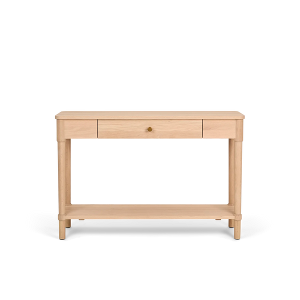 Bruton Oak Console Table with Drawer