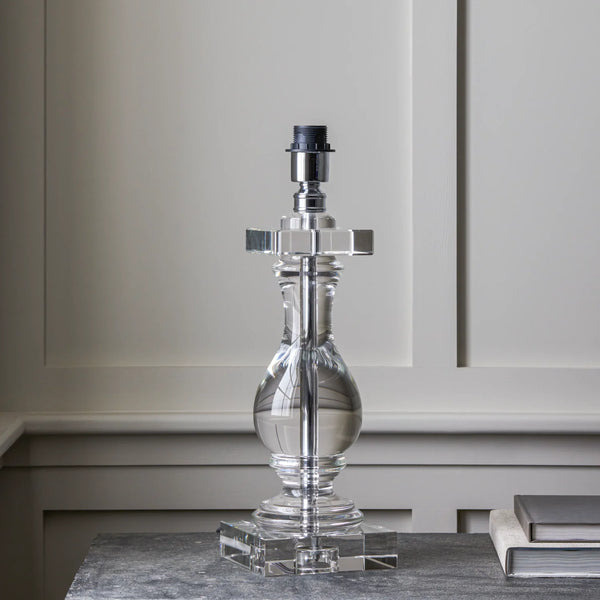 Neptune Table lamp bases default Burlington Crystal Vase Lampstand, Medium