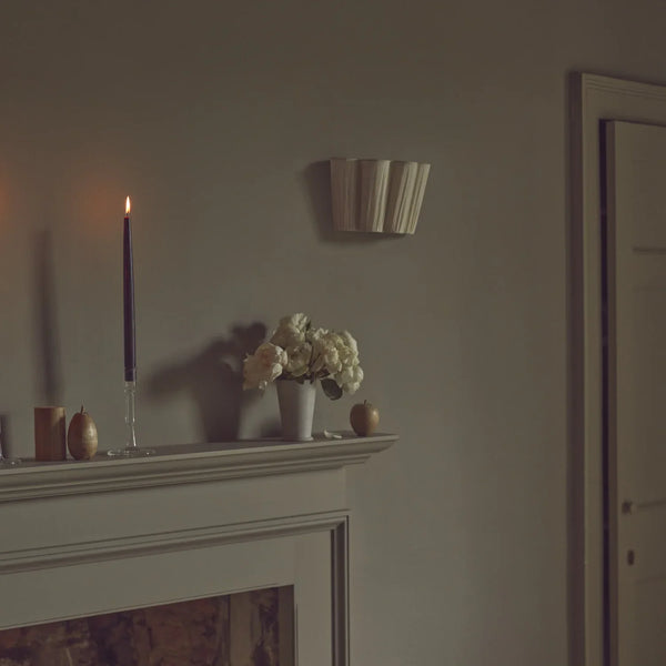 Neptune Accessories_Lighting_Wall lights default Cecile Gathered Linen Wall Uplighter