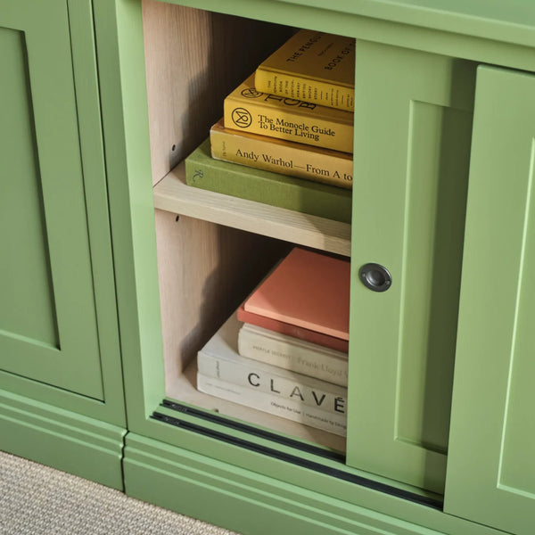 Neptune Furniture_Living & dining furniture_Living & dining storage Chawton Double Bookcase with Sliding Doors, Painted