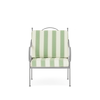 Neptune Seasonal_Garden_Outdoor sofas and relaxed chairs Green Stripe Cheltenham Garden Armchair Replacement Cushion Set